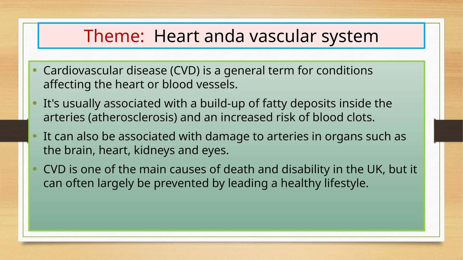 Heart anda vascular system
