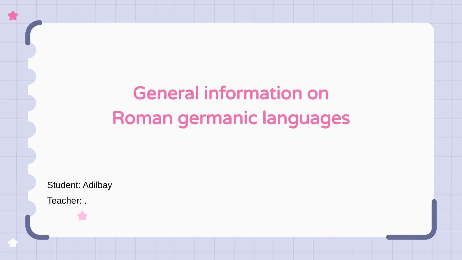 Introduction to Roman-Germanic Languages