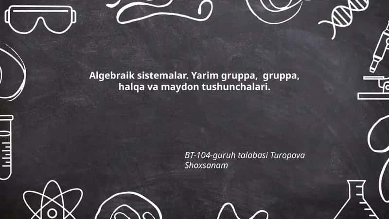 Algebraik sistemalar