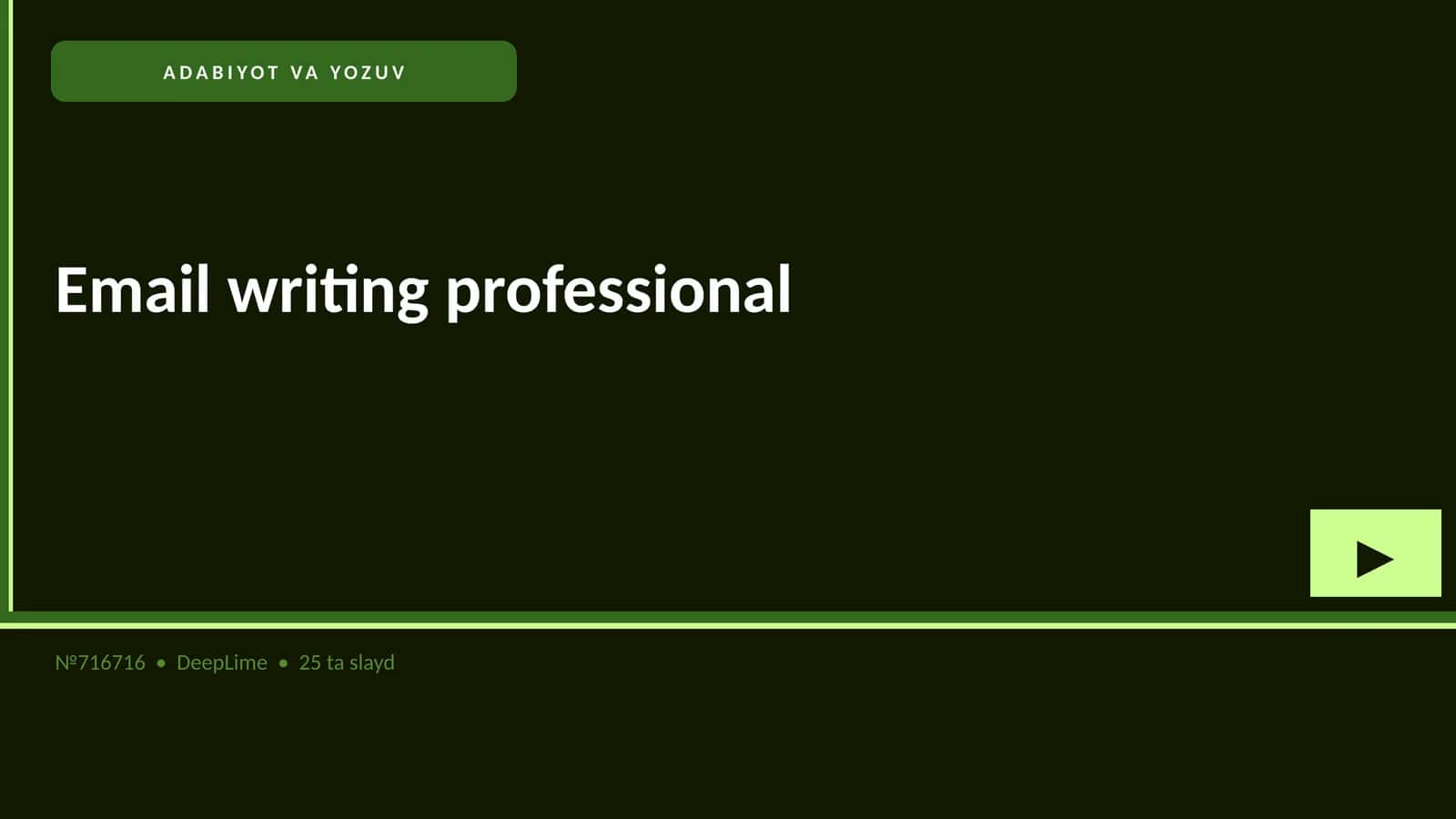 Email writing professional