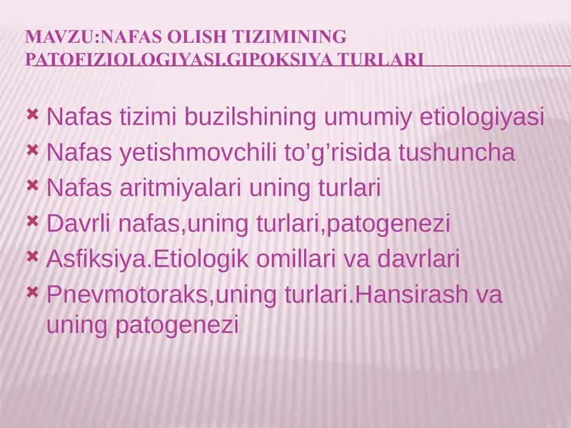 Nafas olish tizimi