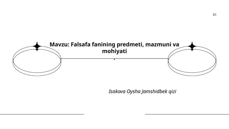 Falsafa fanining predmeti, mazmuni va mohiyati