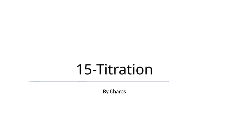 15-Titration