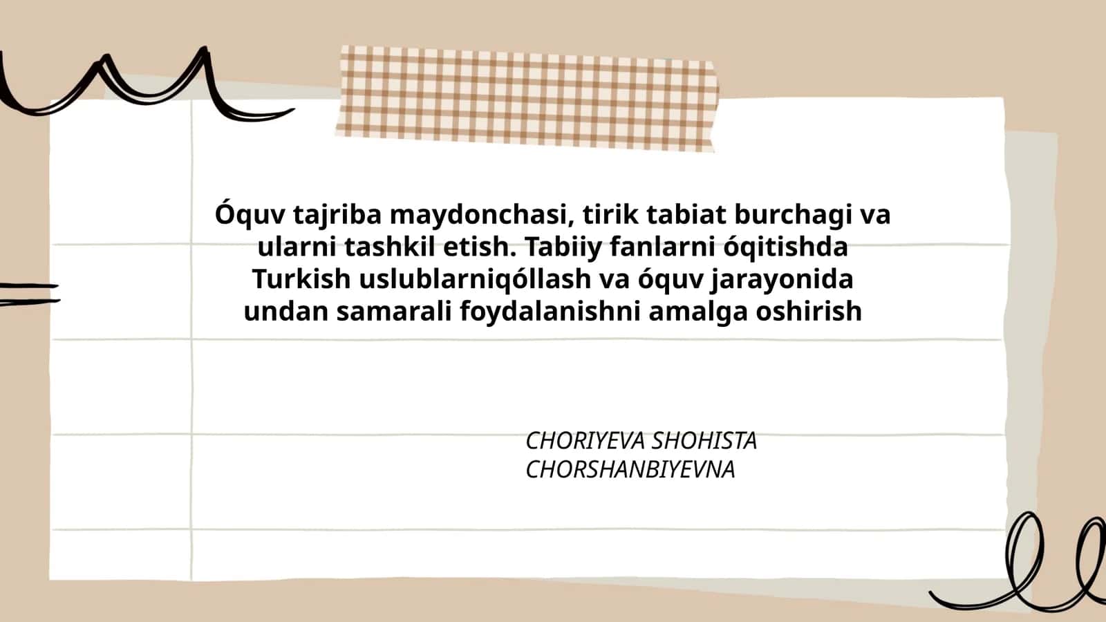Óquv tajriba maydonchasi