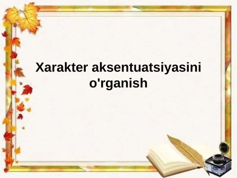 Xarakter aksentuasiyasi