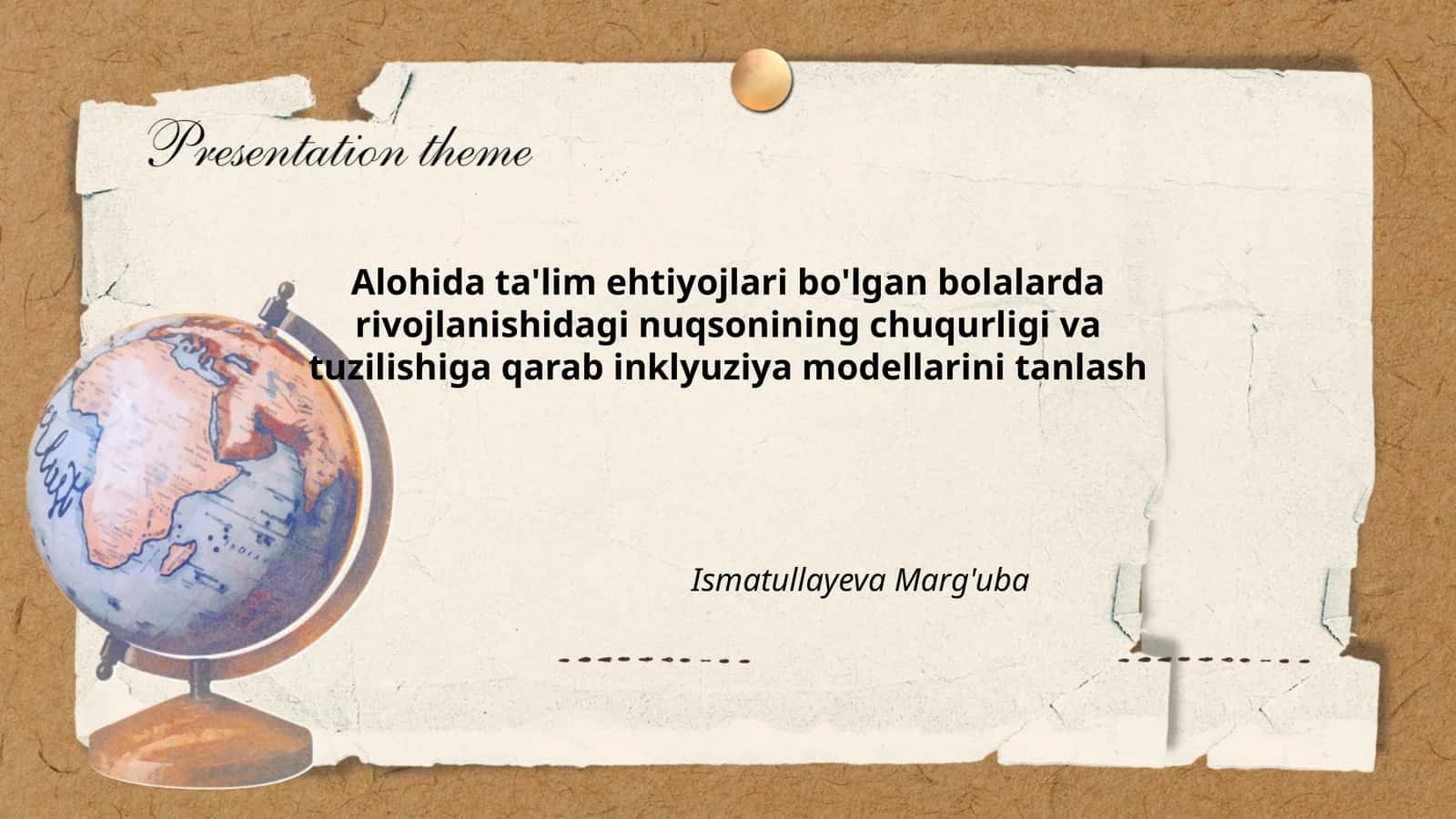 Alohida ta'lim ehtiyojlari bo'lgan bolalarda rivojlanishidagi nuqsonining chuqurligi va tuzilishiga qarab inklyuziya modellarini tanlash