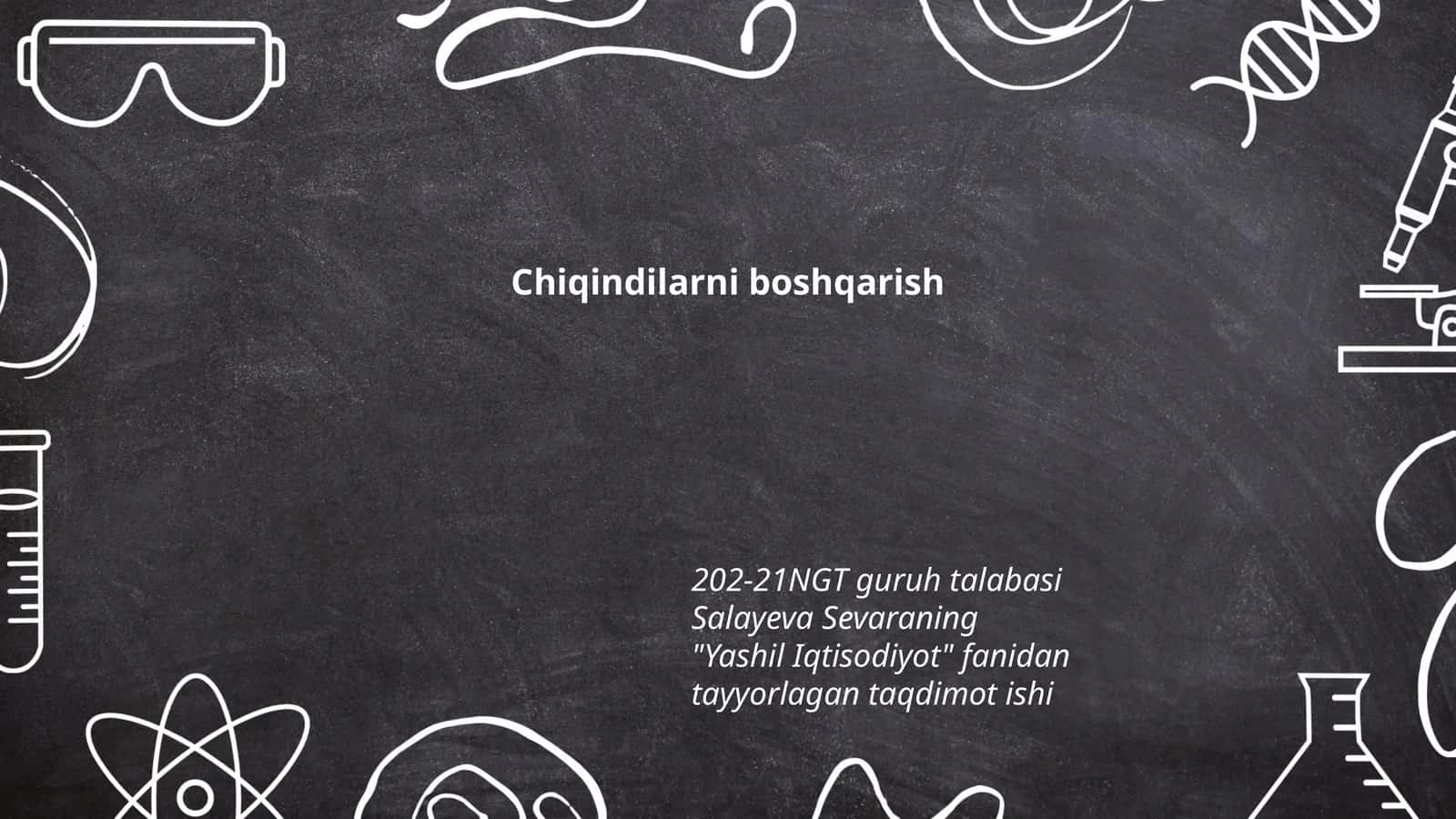 Chiqindilarni boshqarish