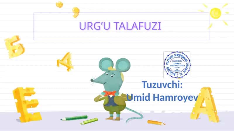 URG’U TALAFUZI