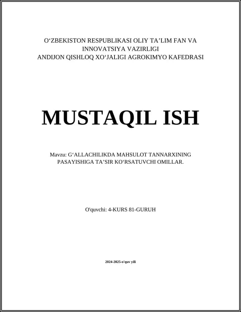 Tuproq unumdorligini yaxshilash