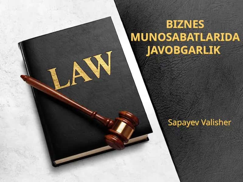 Biznes Munosabatlarida Javobgarlik