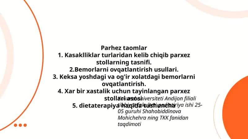 Parhez taomlar