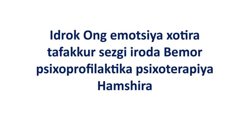 Idrok-Ongemo, Tafakkur Sezgisi