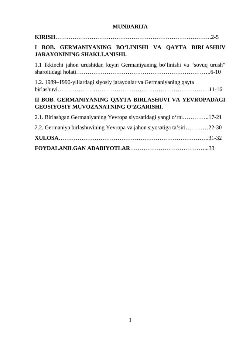 Germaniyaning qayta birlashuvi va Yevropadagi geosiyosiy muvozanat