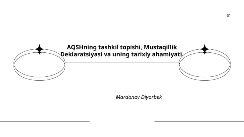 AQSH tashkil topishi va Mustaqillik Deklaratsiyasi