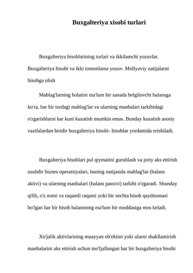 Buxgalteriya xisobi