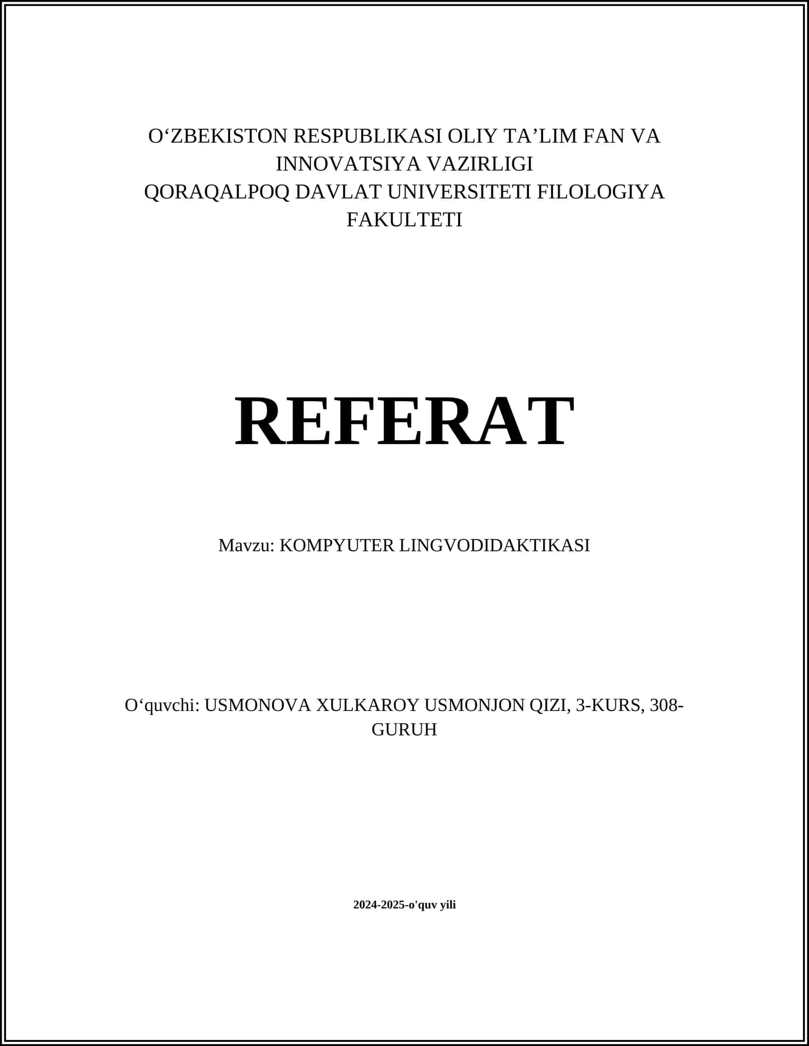 KOMPYUTER LINGVODIDAKTIKASI