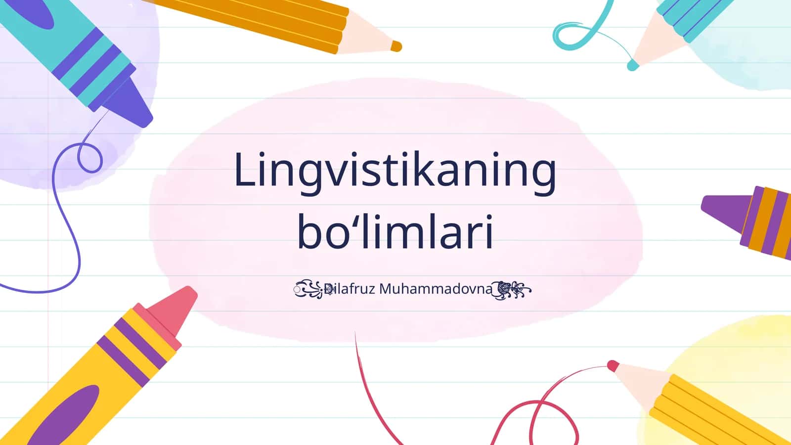 Lingvistikaning bo‘limlari
