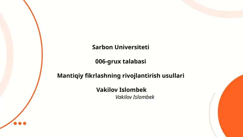 Mantiqiy fikrlashning rivojlantirish usullari