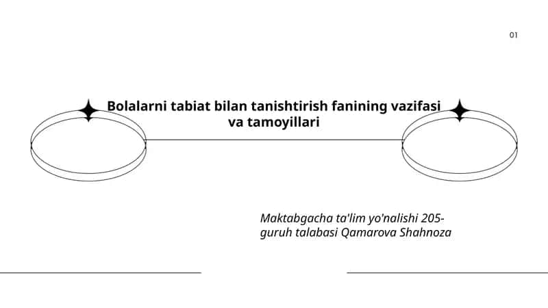 Bolalarni tabiat bilan tanishtirish fanining vazifasi va tamoyillari
