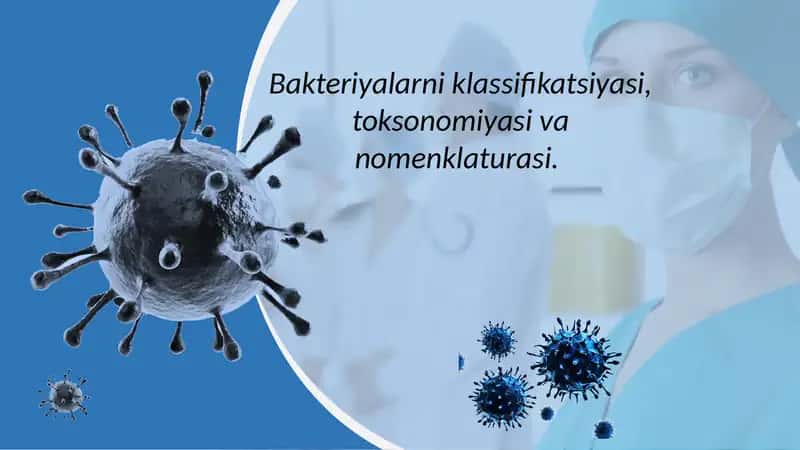 Bakteriyalarni klassifikatsiyasi, toksonomiyasi va nomenklaturasi