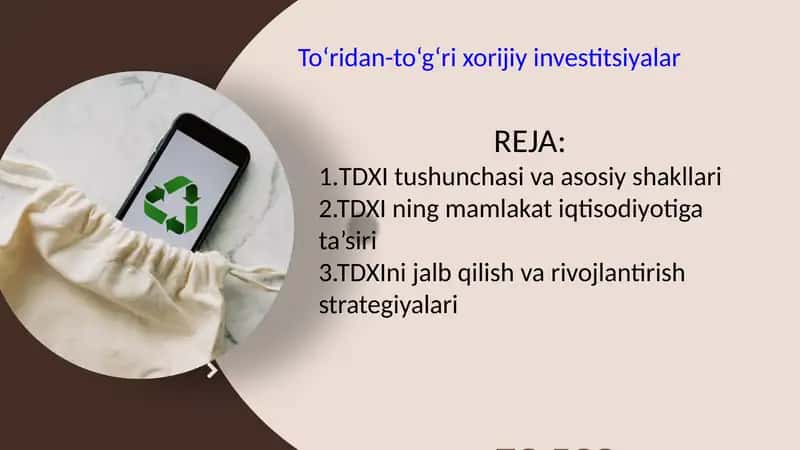 To‘ridan-to‘g‘ri xorijiy investitsiyalar