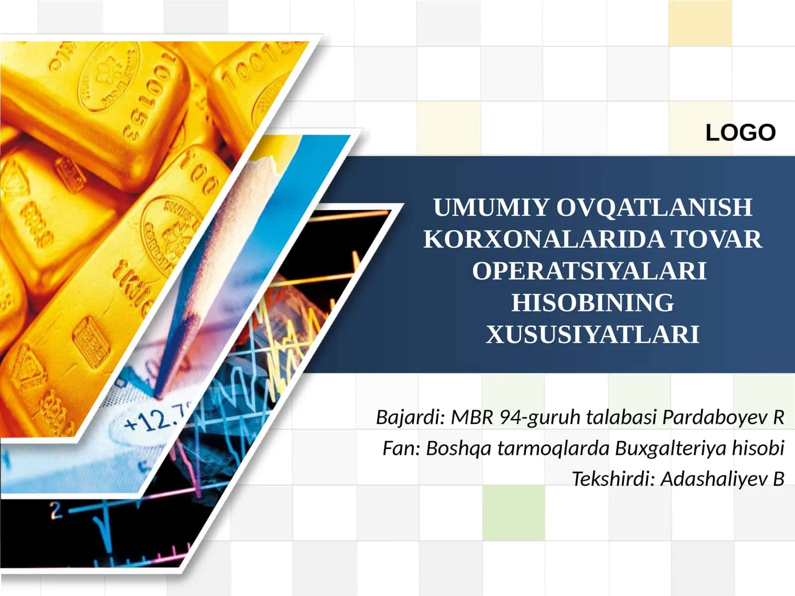 UMUMIY OVQATLANISH KORXONALARIDA TOVAR OPERATSIYALARI HISOBINING XUSUSIYATLARI