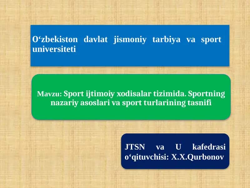 Sport nazariyasi fani