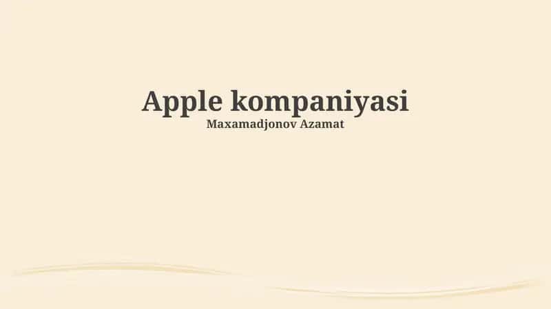 Apple kompaniyasi