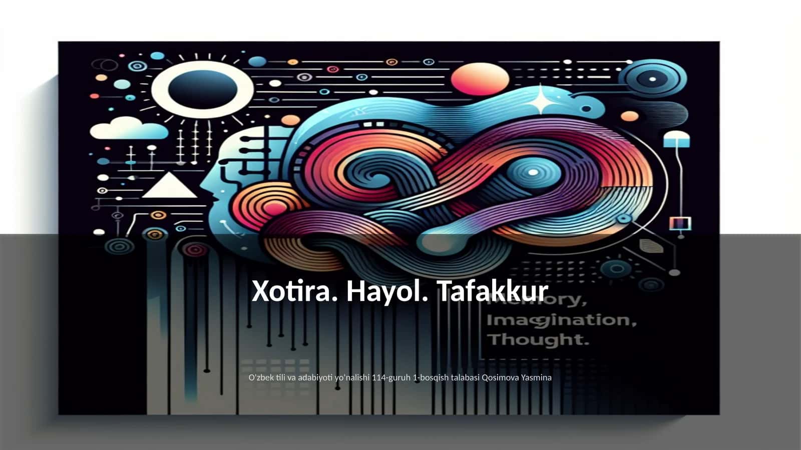 Xotira. Hayol. Tafakkur