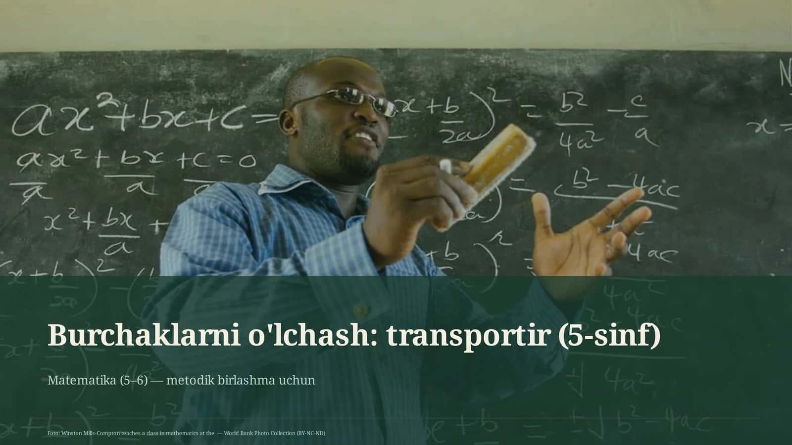 Burchaklarni o'lchash: transportir (5-sinf)