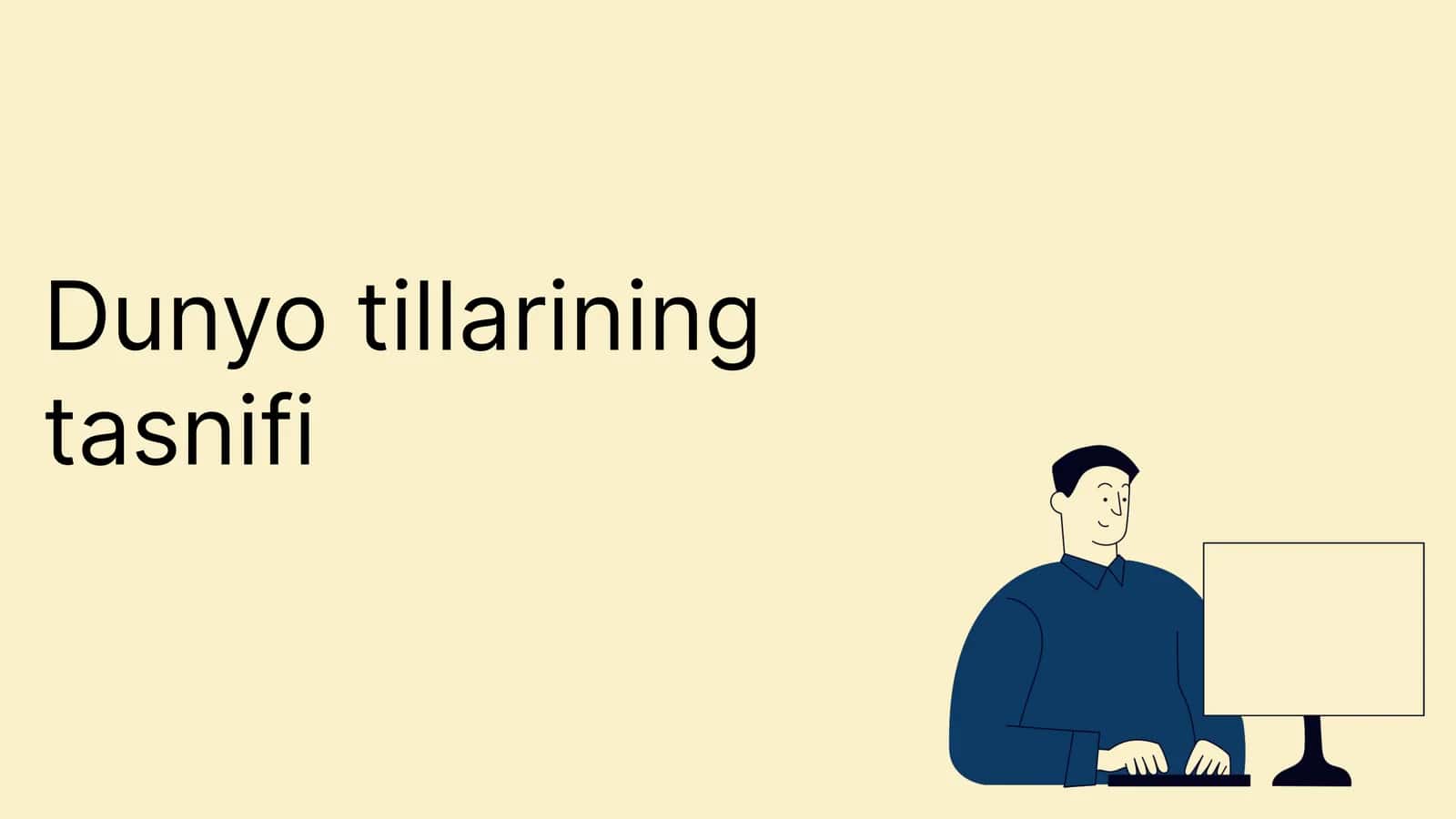 Dunyo tillarining tasnifi