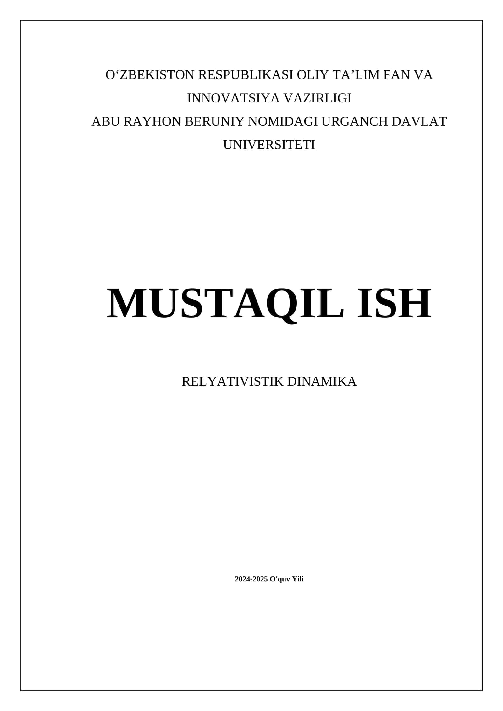 Relyativistik dinamika
