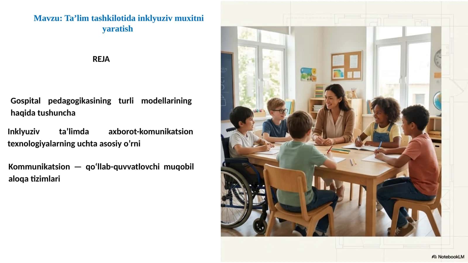 Ta’lim tashkilotida inklyuziv muxitni yaratish