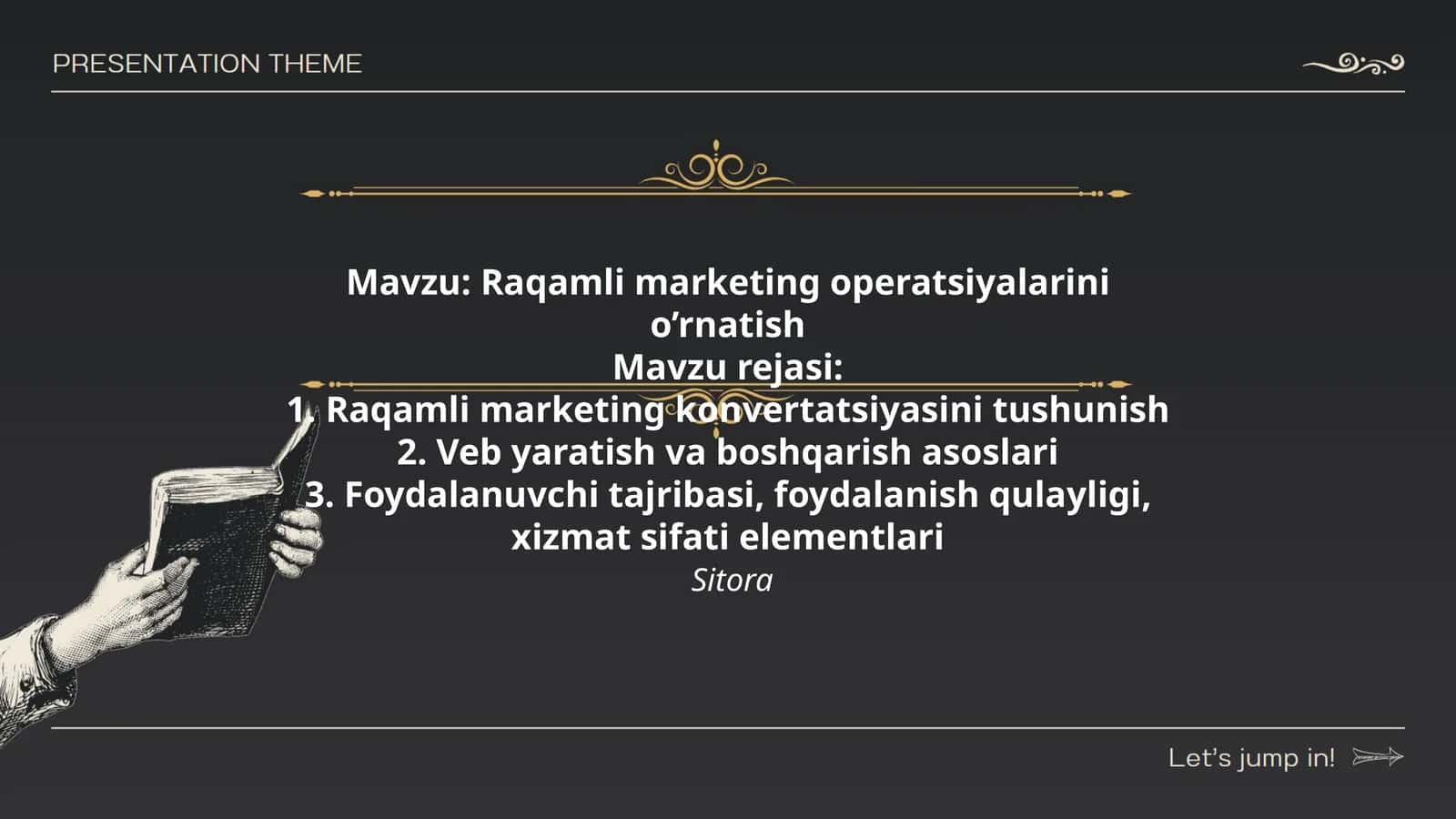 Raqamli marketing operatsiyalarini o’rnatish