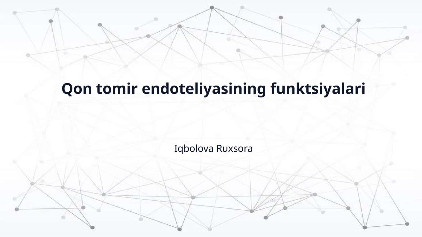 Qon tomir endoteliyasining funktsiyalari