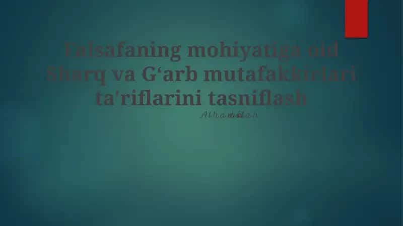 Sharqiy va G'arbiy Falsafa Nuqtai Nazarlarini Taqqoslash va Qarama-Qarshi Qo'yish