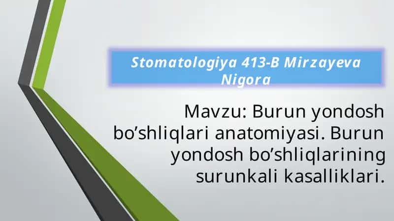 Burunyon doshbo’shliqlar anatomiyasi