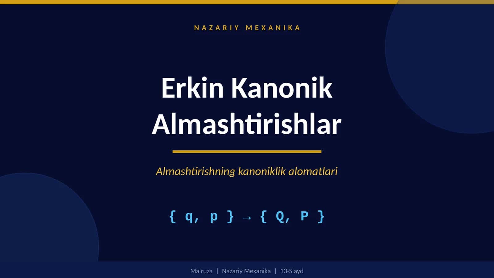 NAZARIY MEXANIKA