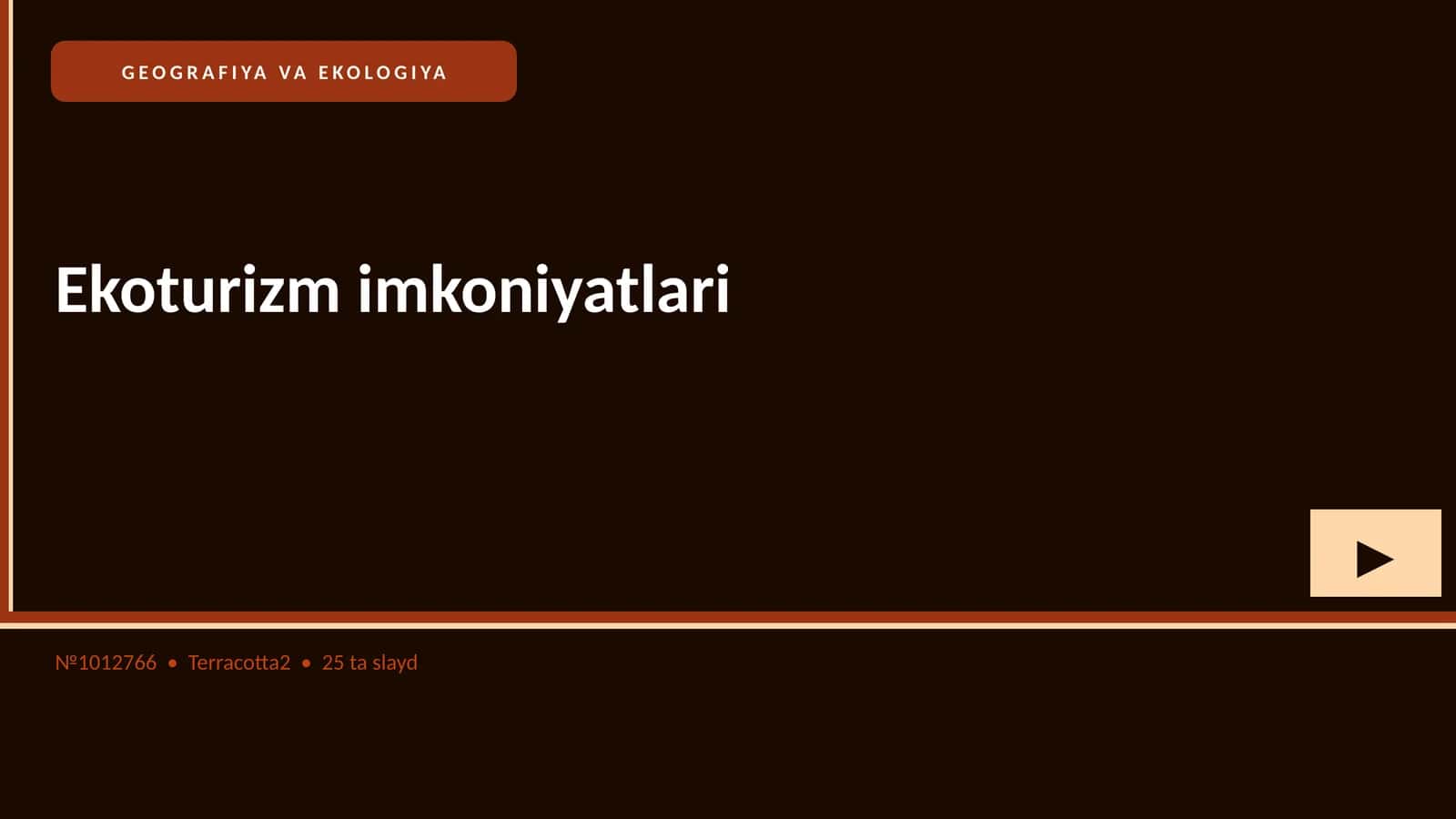 Ekoturizm imkoniyatlari