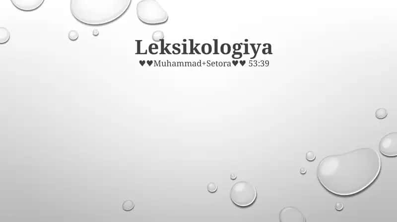 Leksikologiya