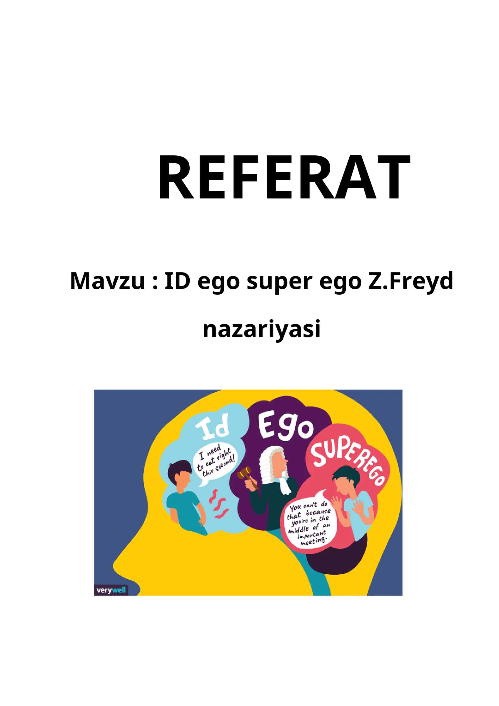 ID ego super ego Z.Freyd nazariyasi