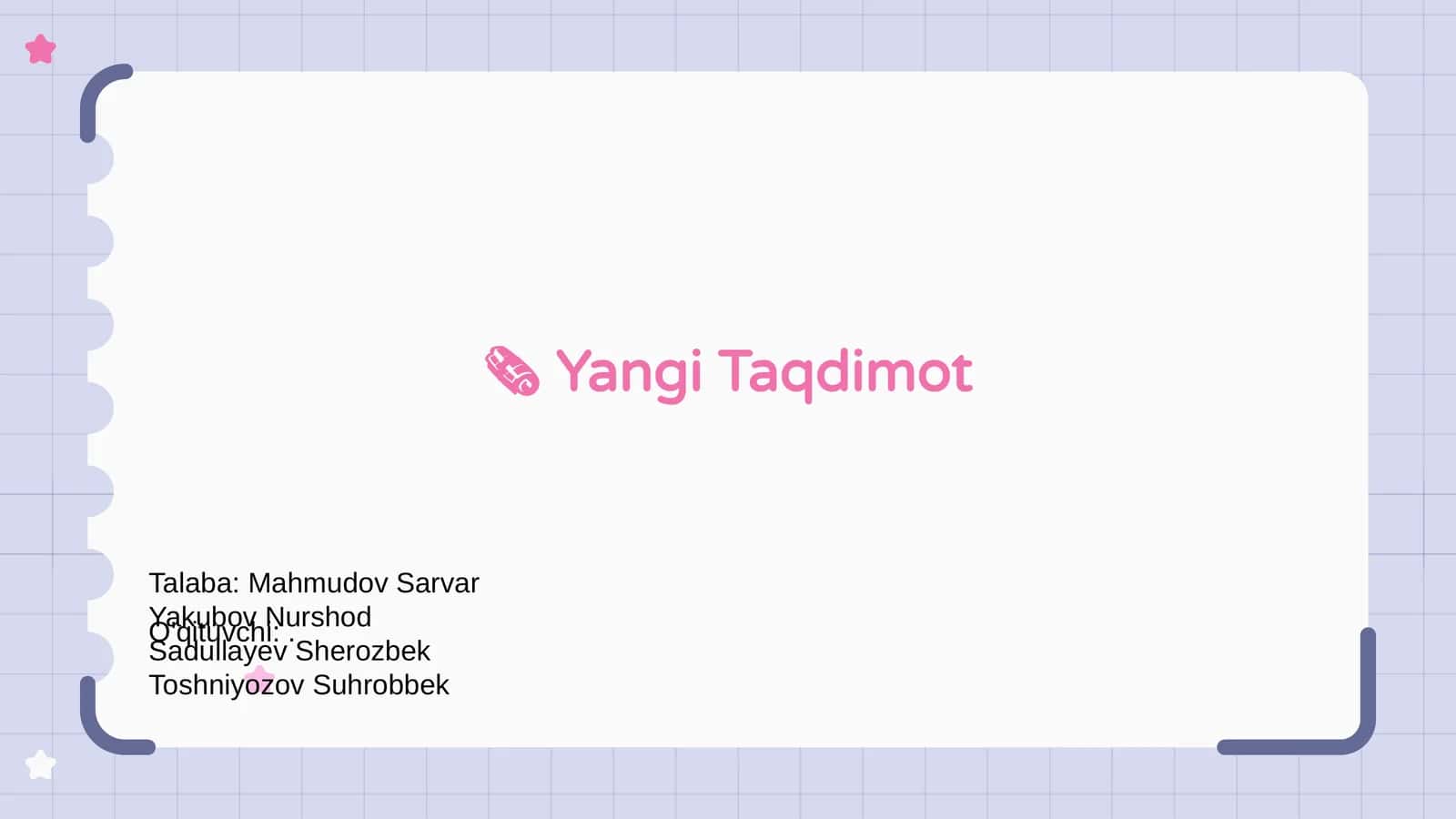 Yangi Taqdimot