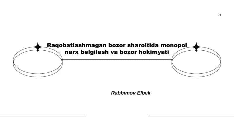 Monopol narx belgilash va bozor hokimyati
