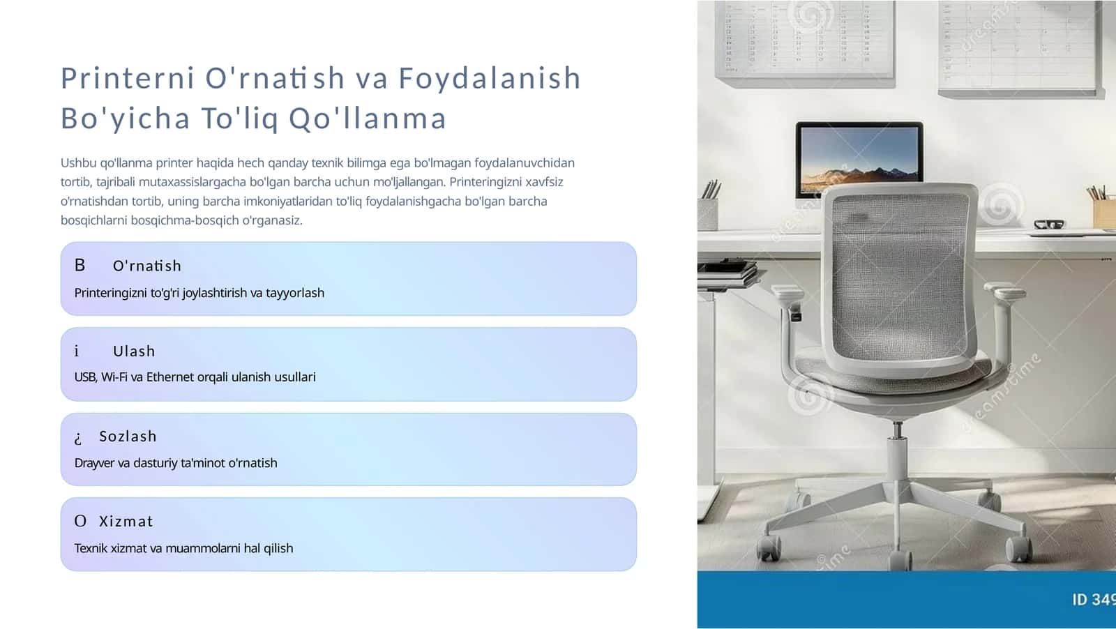 Printerni O'rnatish va Foydalanish Bo'yicha To'liq Qo'llanma