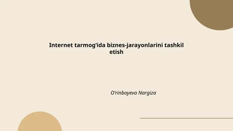 Internet orqali marketing strategiyalari