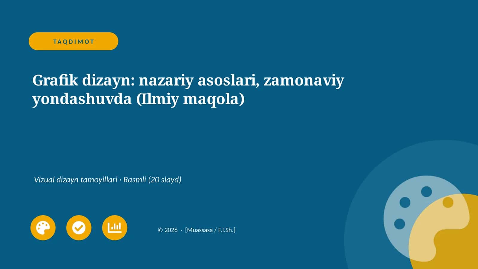 Grafik dizayn: nazariy asoslari, zamonaviy yondashuvda (Ilmiy maqola)