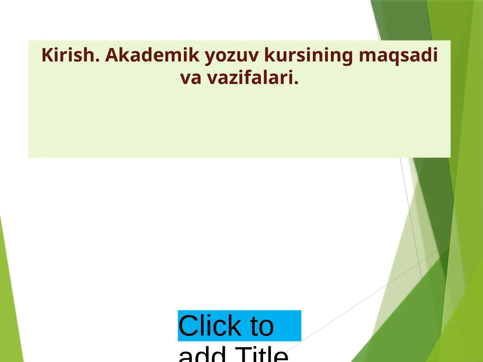 Akademik yozuv kursi