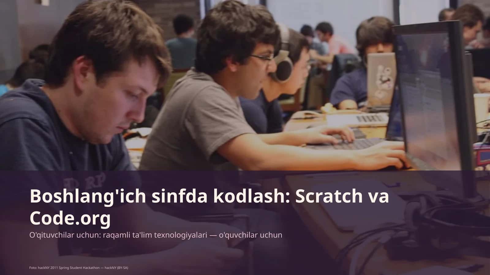 Boshlang'ich sinfda kodlash: Scratch va Code.org