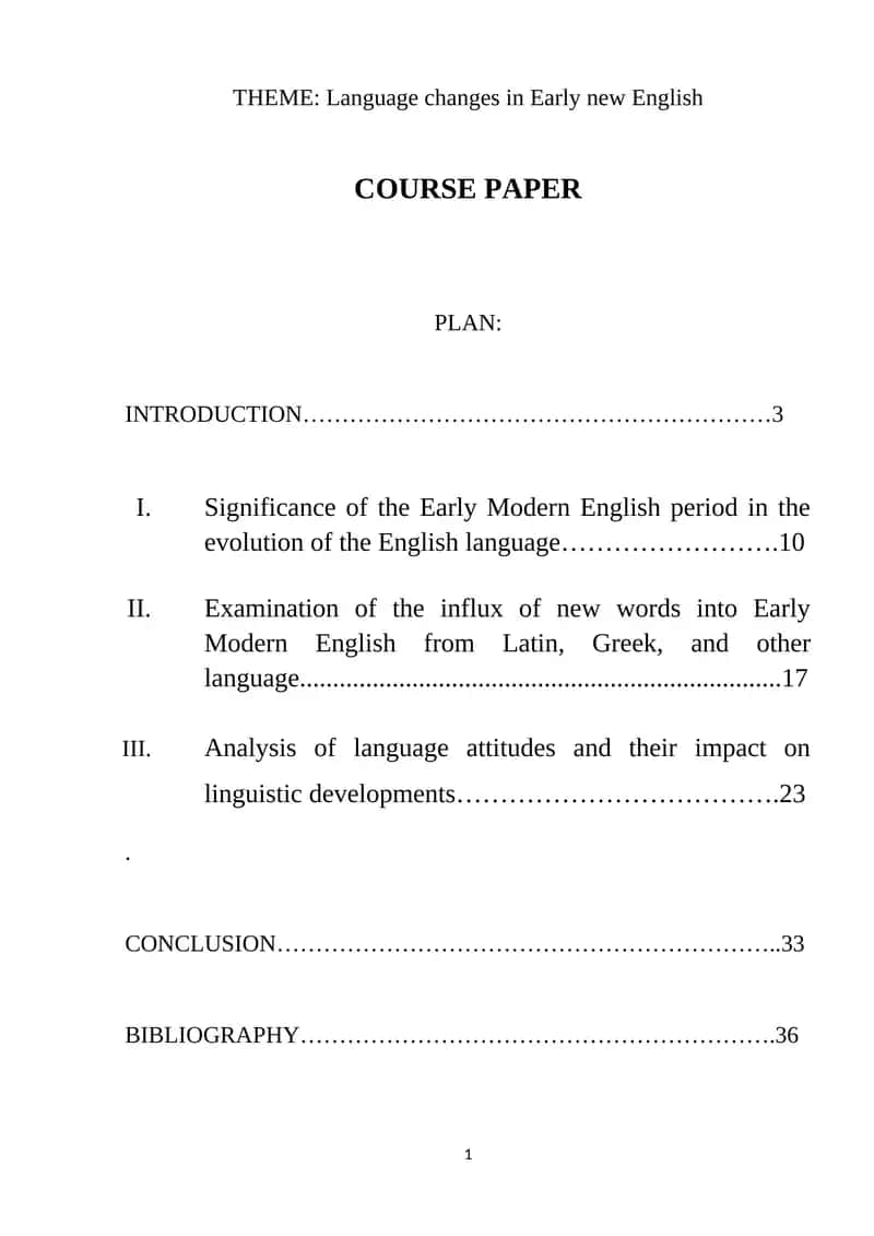 Language changes in Early new English