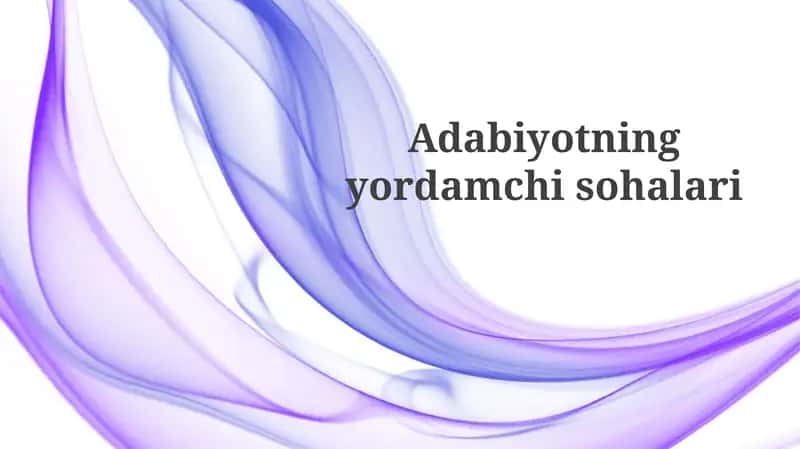 Adabiyotning yordamchi sohalari